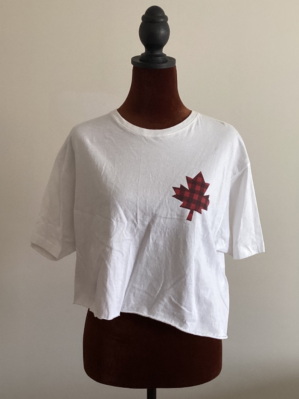Plaid Canadian flag tee